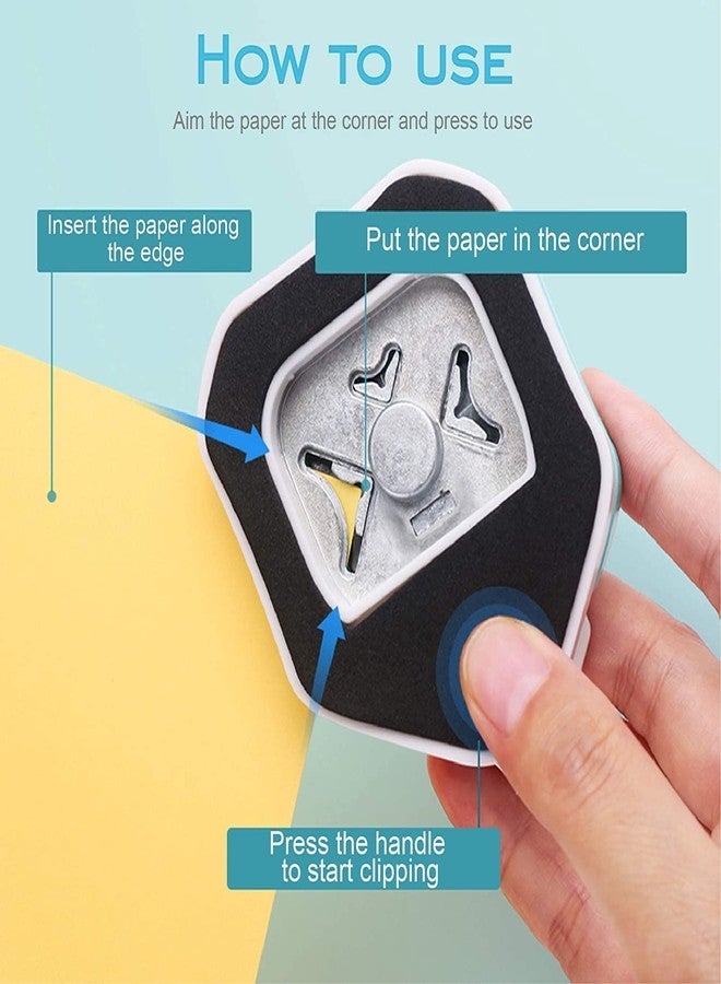 3A FEATURETAIL Featuretail 3 in 1 Paper Corner Rounder, Cutter for Crafts, Scrapbooking, Coupon, Label and Photo (Blue, 4MM, 7MM, 10MM 3 Way) - Image 3